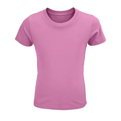 T-shirt da bambino unisex colori assortiti a girocollo taglio aderente 100% cotone biologico 150gr