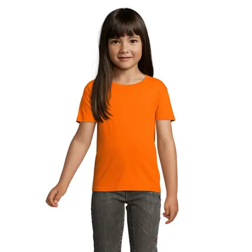 T-shirt da bambino unisex colori assortiti a girocollo taglio aderente 100% cotone biologico 150gr