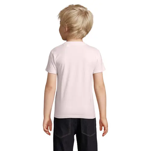 T-shirt da bambino unisex colori assortiti a girocollo taglio aderente 100% cotone biologico 150gr