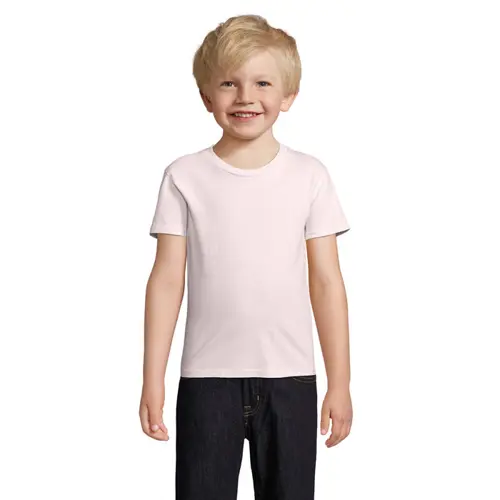 T-shirt da bambino unisex colori assortiti a girocollo taglio aderente 100% cotone biologico 150gr