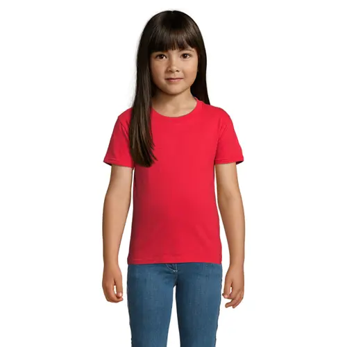 T-shirt da bambino unisex colori assortiti a girocollo taglio aderente 100% cotone biologico 150gr