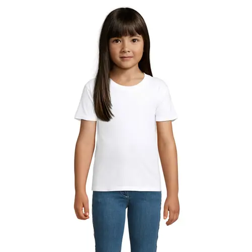 T-shirt da bambino unisex colori assortiti a girocollo taglio aderente 100% cotone biologico 150gr