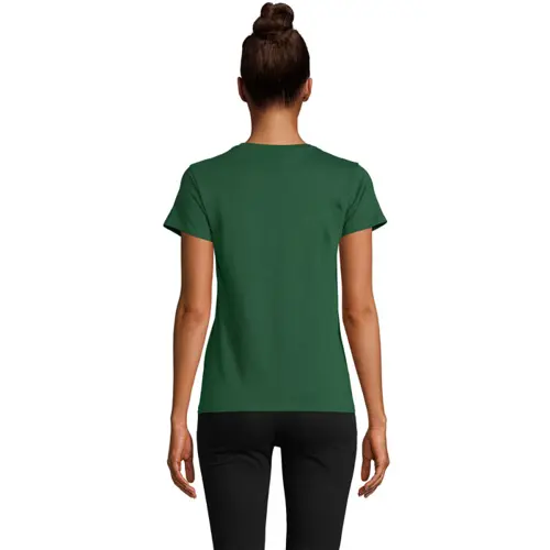 T-shirt da donna colori assortiti a girocollo taglio aderente 100% cotone biologico 150gr