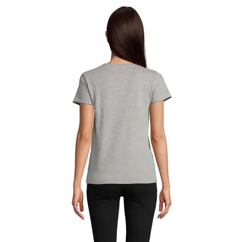 T-shirt da donna colori assortiti a girocollo taglio aderente 100% cotone biologico 150gr