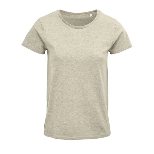 T-shirt da donna colori assortiti a girocollo taglio aderente 100% cotone biologico 150gr