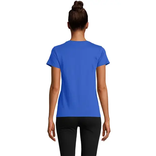T-shirt da donna colori assortiti a girocollo taglio aderente 100% cotone biologico 150gr