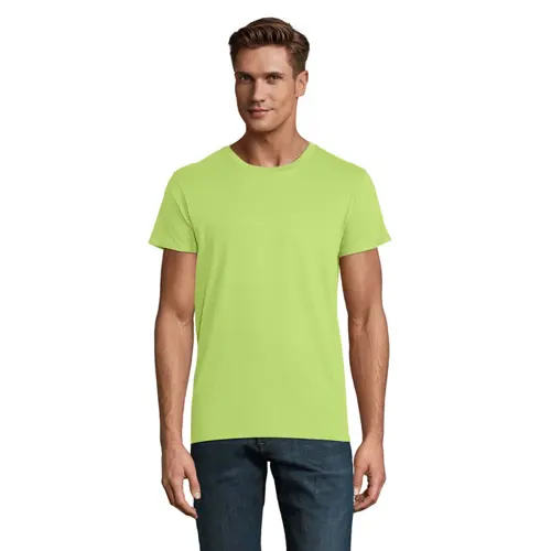 T-shirt da uomo colori assortiti a girocollo taglio aderente 100% cotone biologico 150gr