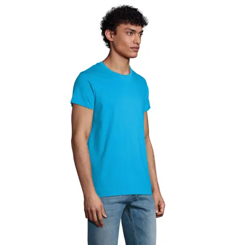 T-shirt da uomo colori assortiti a girocollo taglio aderente 100% cotone biologico 150gr