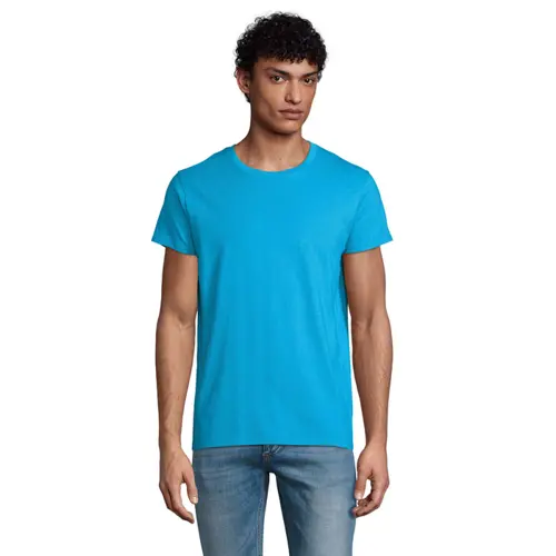T-shirt da uomo colori assortiti a girocollo taglio aderente 100% cotone biologico 150gr