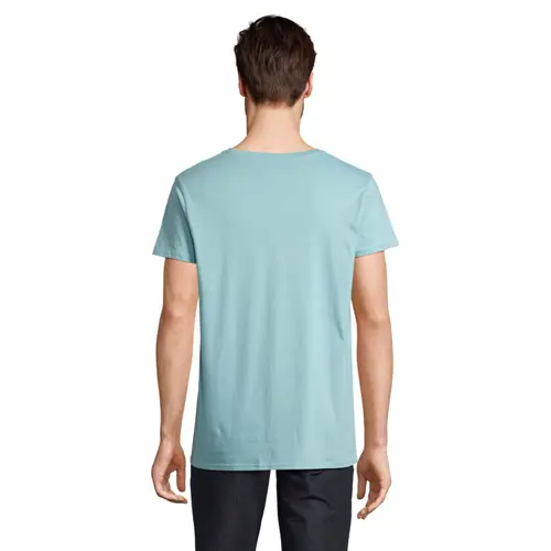 T-shirt da uomo colori assortiti a girocollo taglio aderente 100% cotone biologico 150gr