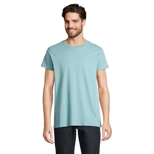 T-shirt da uomo colori assortiti a girocollo taglio aderente 100% cotone biologico 150gr