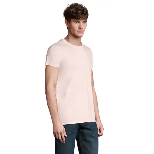 T-shirt da uomo colori assortiti a girocollo taglio aderente 100% cotone biologico 150gr