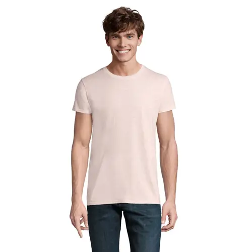 T-shirt da uomo colori assortiti a girocollo taglio aderente 100% cotone biologico 150gr