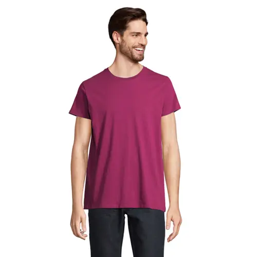 T-shirt da uomo colori assortiti a girocollo taglio aderente 100% cotone biologico 150gr