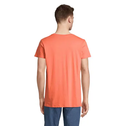 T-shirt da uomo colori assortiti a girocollo taglio aderente 100% cotone biologico 150gr