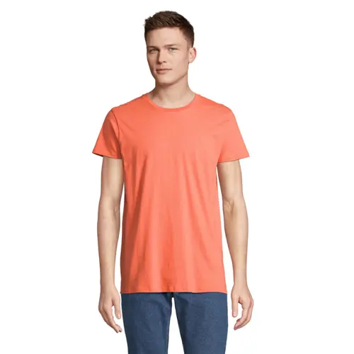 T-shirt da uomo colori assortiti a girocollo taglio aderente 100% cotone biologico 150gr