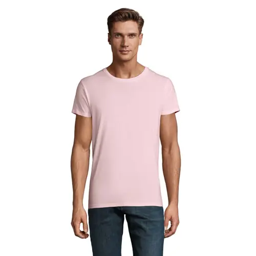 T-shirt da uomo colori assortiti a girocollo taglio aderente 100% cotone biologico 150gr