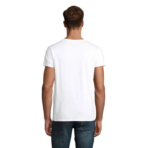 T-shirt da uomo colori assortiti a girocollo taglio aderente 100% cotone biologico 150gr