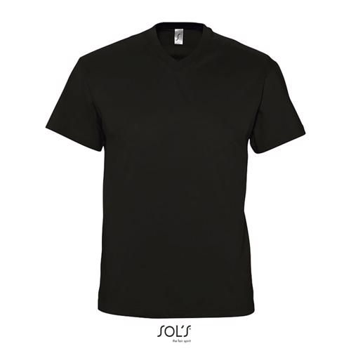 T-shirt da uomo colori assortiti scollo a v taglio regolare 100% cotone 150gr