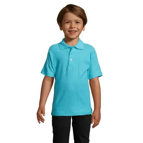 Maglietta polo da bambino unisex a maniche corte 100% cotone pettinato 170g