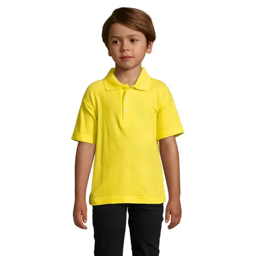 Maglietta polo da bambino unisex a maniche corte 100% cotone pettinato 170g