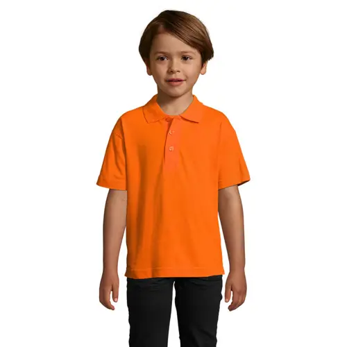 Maglietta polo da bambino unisex a maniche corte 100% cotone pettinato 170g
