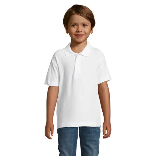 Maglietta polo da bambino unisex a maniche corte 100% cotone pettinato 170g