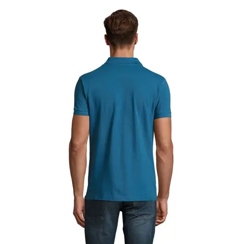 Maglietta polo da uomo in colori assortiti a maniche corte taglio aderente 100% cotone 180gr