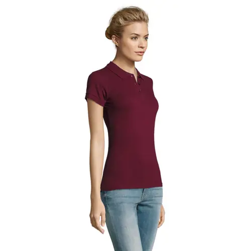 Maglietta polo da donna colori assortiti a maniche corte taglio aderente 100% cotone 180gr