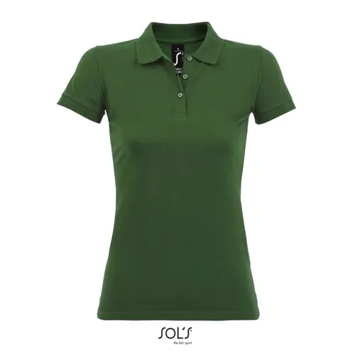 Maglietta polo da donna colori assortiti a maniche corte taglio aderente 100% cotone 180gr
