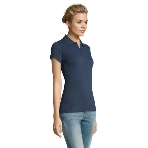 Maglietta polo da donna colori assortiti a maniche corte taglio aderente 100% cotone 180gr