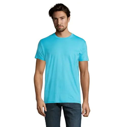 T-shirt da uomo colori assortiti a girocollo taglio regolare 100% cotone 190gr