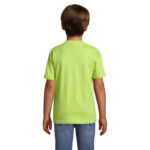 T-shirt da bambino unisex colori assortiti a girocollo taglio regolare 100% cotone 150gr