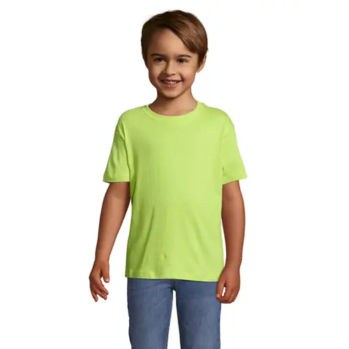 T-shirt da bambino unisex colori assortiti a girocollo taglio regolare 100% cotone 150gr
