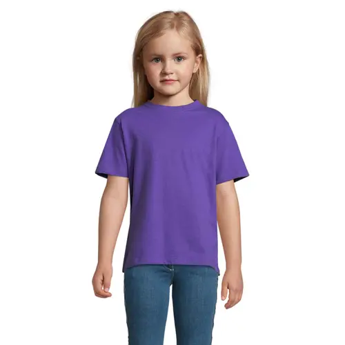 T-shirt da bambino unisex colori assortiti a girocollo taglio regolare 100% cotone 150gr