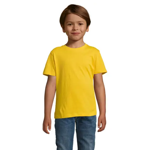 T-shirt da bambino unisex colori assortiti a girocollo taglio regolare 100% cotone 150gr