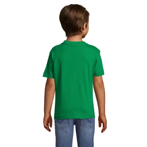T-shirt da bambino unisex colori assortiti a girocollo taglio regolare 100% cotone 150gr
