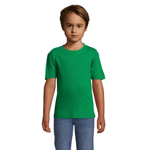 T-shirt da bambino unisex colori assortiti a girocollo taglio regolare 100% cotone 150gr