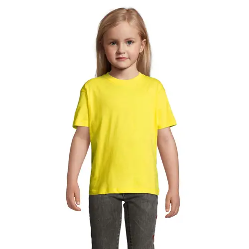 T-shirt da bambino unisex colori assortiti a girocollo taglio regolare 100% cotone 150gr