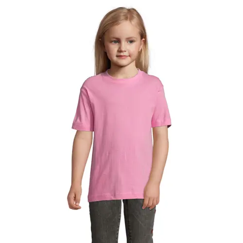 T-shirt da bambino unisex colori assortiti a girocollo taglio regolare 100% cotone 150gr