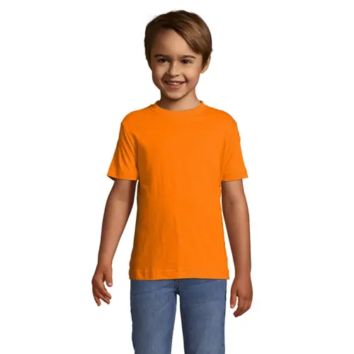 T-shirt da bambino unisex colori assortiti a girocollo taglio regolare 100% cotone 150gr