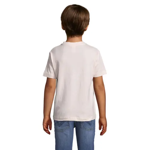 T-shirt da bambino unisex colori assortiti a girocollo taglio regolare 100% cotone 150gr