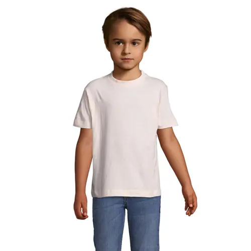 T-shirt da bambino unisex colori assortiti a girocollo taglio regolare 100% cotone 150gr