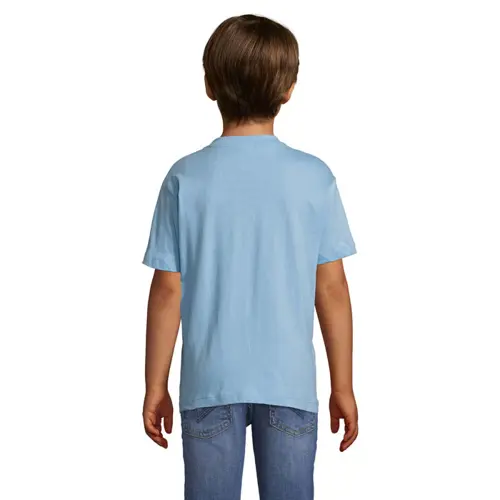 T-shirt da bambino unisex colori assortiti a girocollo taglio regolare 100% cotone 150gr