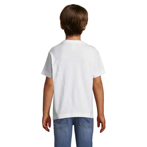T-shirt da bambino unisex colori assortiti a girocollo taglio regolare 100% cotone 150gr
