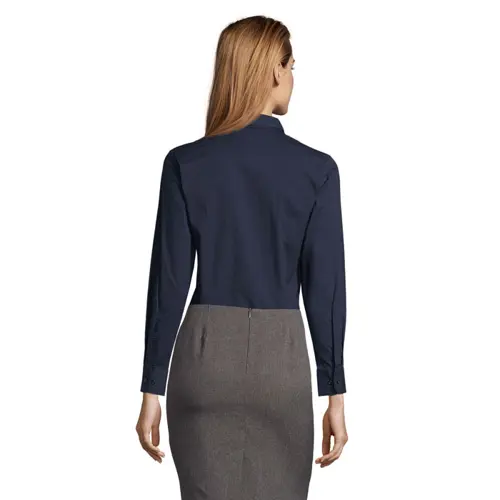 Camicia SOL'S EDEN da donna a maniche lunghe in cotone elasticizzato da 140gr