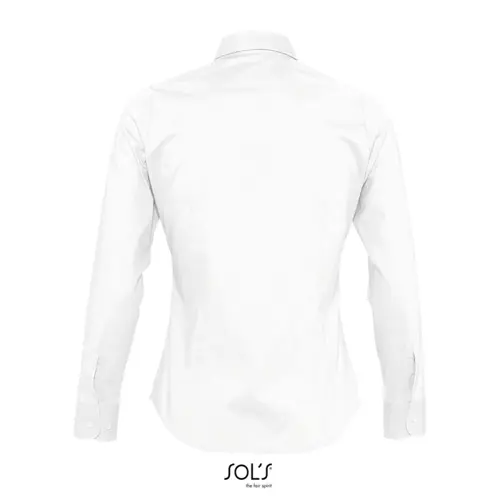 Camicia SOL'S EDEN da donna a maniche lunghe in cotone elasticizzato da 140gr