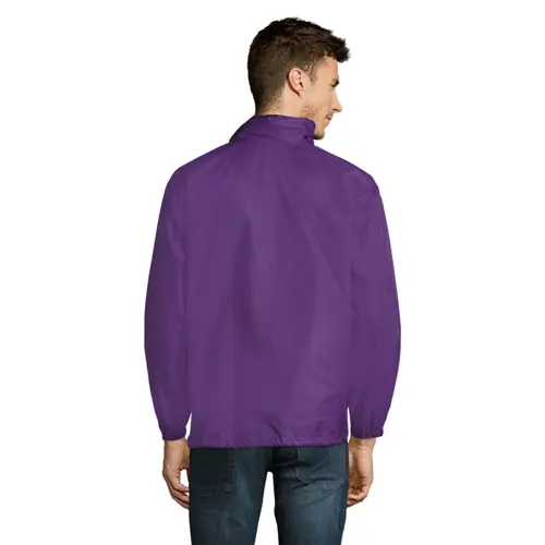 Giacca a vento da adulto unisex colori assortiti impermeabile con sistema pieghevole in bag ed elastici da allacciare in vita e cappuccio a scomparsa in nylon 210gr