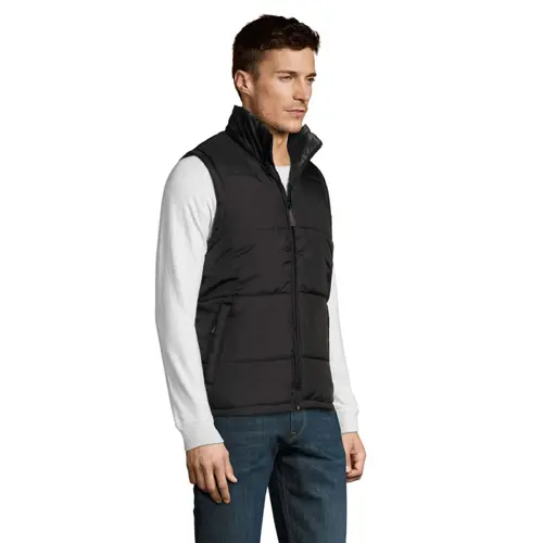 Gilet unisex trapuntato in poliestere con zip e 2 tasche 210gr
