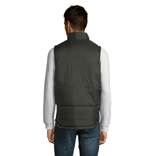 Gilet unisex trapuntato in poliestere con zip e 2 tasche 210gr